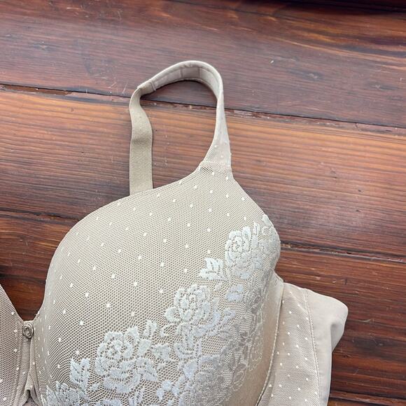 Soma Stunning Support No Show Minimizer Lace detail underwire nude bra sz 44DD - Picture 3 of 5